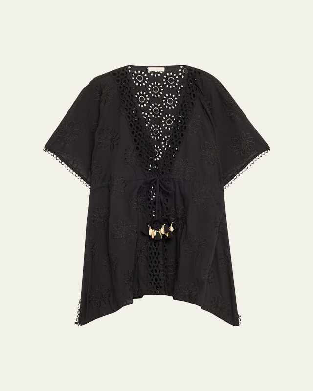 Rogelia Eyelet-Embroidered Coverup